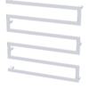 White 6 Bar Towel Rail - Ria