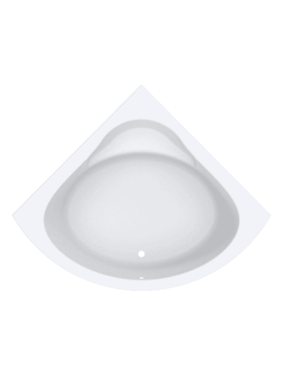 Built In Corner Bath 1300 - White Bath Acrylic