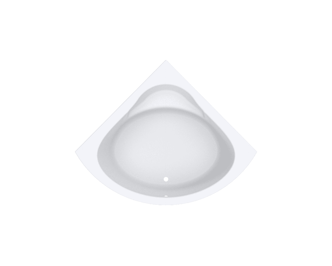 Built In Corner Bath 1300 - White Bath Acrylic
