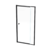 Adjustable Pivot Shower Door 1000–1270×1860mm – Black Frame Clear Glass