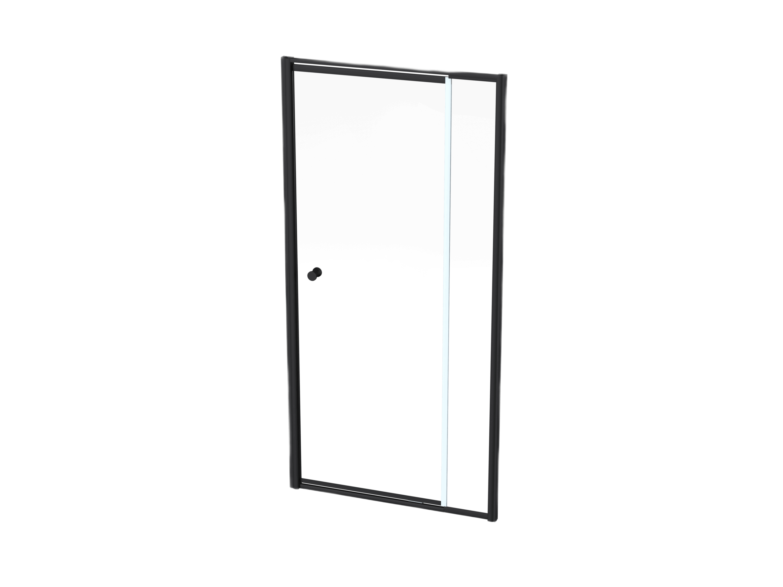 Adjustable Pivot Shower Door 1000–1270×1860mm – Black Frame Clear Glass