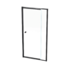 Adjustable Pivot Shower Door 1200–1420×1860mm – Black Frame Clear Glass