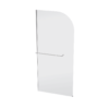 Arch Shower Screen 1000×2000mm – Silver/Clear Glass (Round Stabilizer)