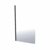 Fixed Bath Screen 1400×800mm – 6mm Glass Black Frame | KOBE