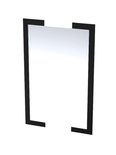 Reeded Glass Mirror 1000*650MM – Tabia