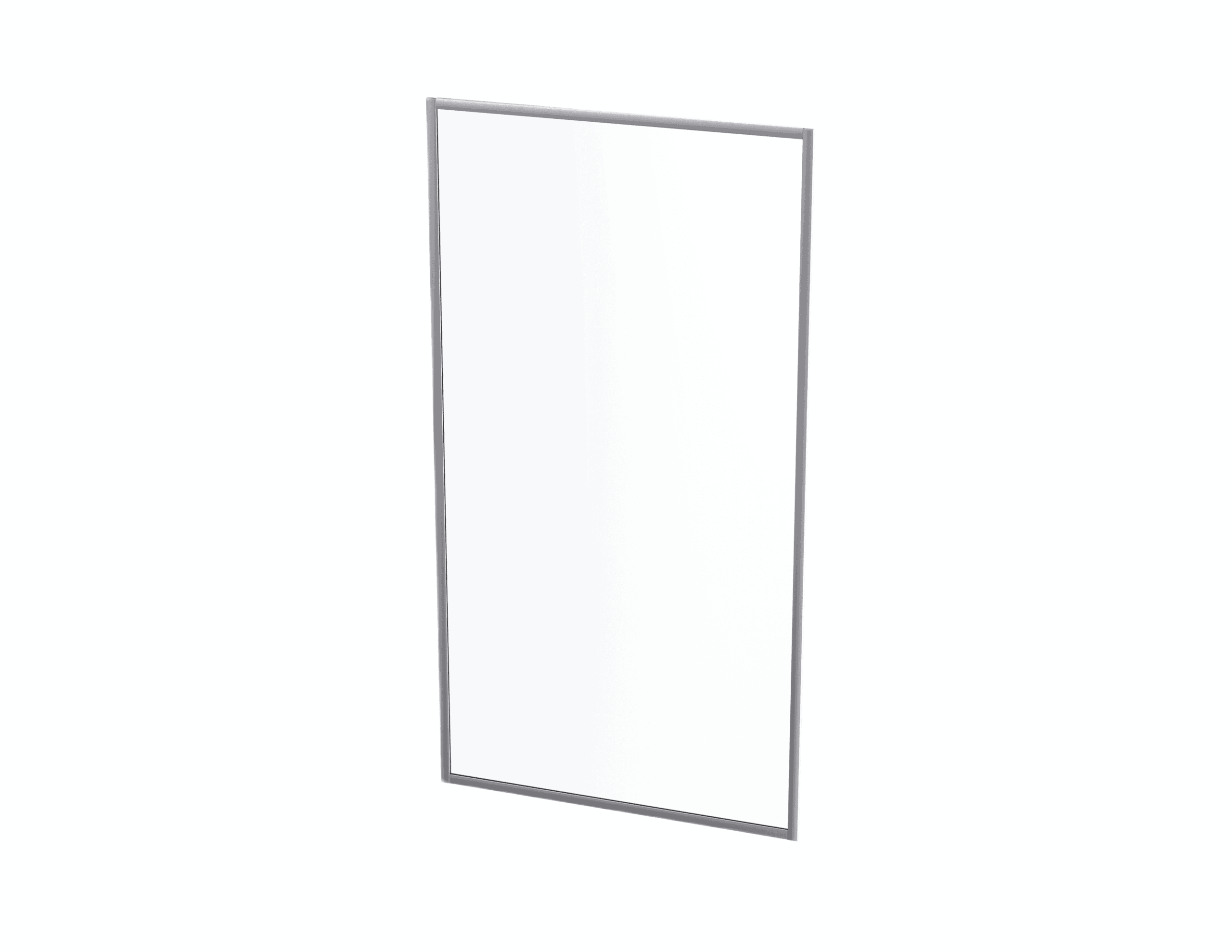 Return Panel 900×1860mm – Silver Frame Clear Glass