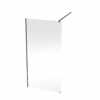 Walk-In Shower Panel 900×2000mm – Black Frame Clear Glass