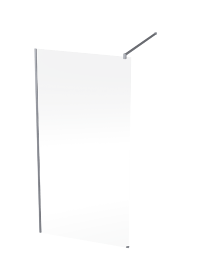 Walk-In Shower Panel 900×2000mm – Silver Frame Clear Glass