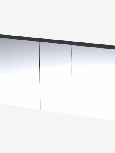 Wall Mirror Unit 1200mm – Black Peen Finish (PAYTEN)